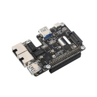 PCIe To USB 3.2 Gen1 / 2.5G ETH / M.2 NVMe Adapter For Raspberry Pi 5, Supports NVMe Protocol M.2 Solid State Drive, Expands 2-ch USB 3.2 Ports And 2-ch Ethernet Ports