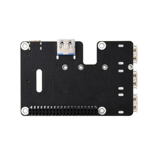 PCIe To USB 3.2 Gen1 And M.2 HAT For Raspberry Pi 5, Supports NVMe Protocol Solid State Drive, Expands 4-Ch USB 3.2 Ports, High-speed Reading / Writing, HAT+ Standard PCIe To USB 3.2 Gen1 And M.2 HAT For Raspberry Pi 5, Supports NVMe Protocol Solid State Drive, Expands 4-Ch USB 3.2 Ports, High-speed Reading / Writing, HAT+ Standard