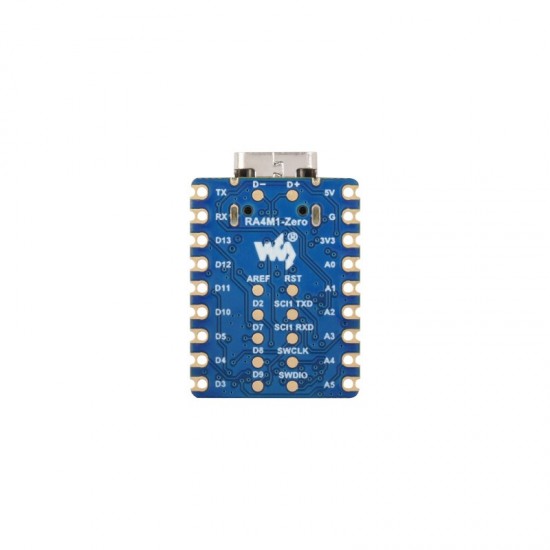 Waveshare RA4M1-Zero Mini Development Board, Based On 32-bit MCU-RA4M1, 48MHz Operating Frequency, Built-in FPU, Supports Firmware Encryption Waveshare RA4M1-Zero Mini Development Board, Based On 32-bit MCU-RA4M1, 48MHz Operating Frequency, Built-in FPU, Supports Firmware Encryption