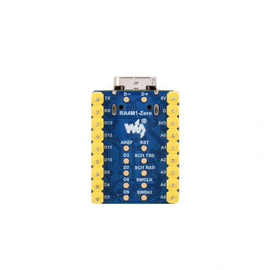 Waveshare RA4M1-Zero Mini Development Board (Pre-Soldered header), Based On 32-bit MCU-RA4M1, 48MHz Operating Frequency, Built-in FPU, Supports Firmware Encryption Waveshare RA4M1-Zero Mini Development Board (Pre-Soldered header), Based On 32-bit MCU-RA4M1, 48MHz Operating Frequency, Built-in FPU, Supports Firmware Encryption