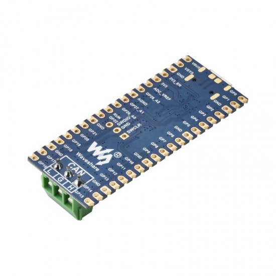 Waveshare RP2350 CAN Development Board, Based On Raspberry Pi RP2350A Dual-core & Dual-architecture Microcontroller, Onboard XL2515 CAN Controller Waveshare RP2350 CAN Development Board, Based On Raspberry Pi RP2350A Dual-core & Dual-architecture Microcontroller, Onboard XL2515 CAN Controller