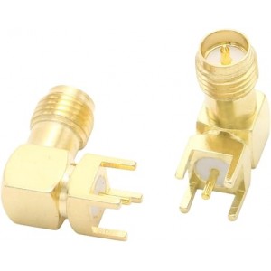 SMA Male Connector - Right Angle - PCB Mount