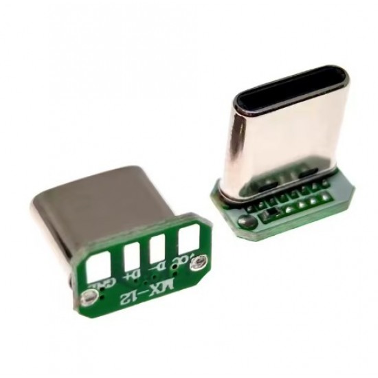 USB 3.1 Type C 4 Pin Male Breakout Board - Right Angle USB 3.1 Type C 4 Pin Male Breakout Board - Right Angle