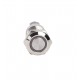 12mm 12-24v Latching Type Round Illuminated Metal Switch - White Ring 12mm 12-24v Latching Type Round Illuminated Metal Switch - White Ring