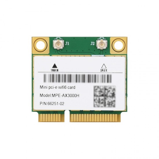 Wireless MINIPCIE AX210 NIC, Gigabit Tri-Band Wi-Fi 6E, 802.11AX Standard, Bluetooth 5.3 Wireless MINIPCIE AX210 NIC, Gigabit Tri-Band Wi-Fi 6E, 802.11AX Standard, Bluetooth 5.3