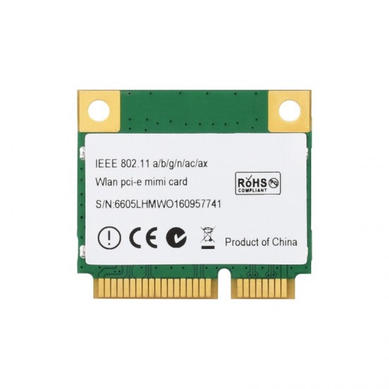 Wireless MINIPCIE AX210 NIC, Gigabit Tri-Band Wi-Fi 6E, 802.11AX Standard, Bluetooth 5.3 Wireless MINIPCIE AX210 NIC, Gigabit Tri-Band Wi-Fi 6E, 802.11AX Standard, Bluetooth 5.3