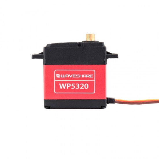 WP5320 20kg.cm 7.4V Large Torque 180° Digital Servo, Copper Gear, Comes With Multiple Servo Arms For Flexible Assembly, Waterproof And Dustproof