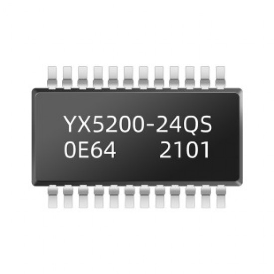 YX5200-24QS MP3 Chip UART Serial Audio Decoder Chip YX5200-24QS MP3 Chip UART Serial Audio Decoder Chip