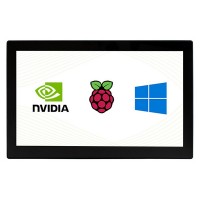 Waveshare 13.3inch Capacitive Touch Screen LCD with Case V2, 1920×1080, HDMI, IPS, Various Systems Support (Power Adapter Included)