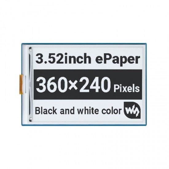 3.52inch e-Paper HAT, 360 × 240, SPI Interface