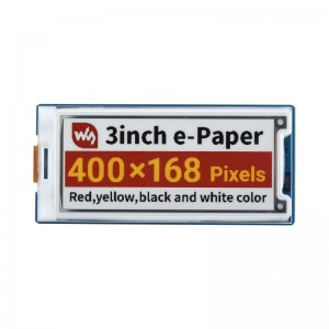 3inch E-Paper Module (G), 400 × 168, Red/Yellow/Black/White 3inch E-Paper Module (G), 400 × 168, Red/Yellow/Black/White