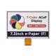 7.3inch ACeP 7-Color e-Paper E-Ink Raw Display, 800×480 Pixels