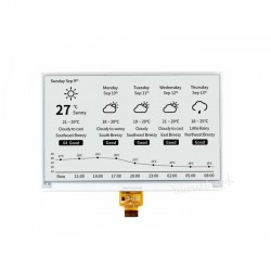Waveshare 7.5inch E-Ink Raw Display 800×480,, SPI Interface, Without PCB