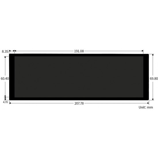 Waveshare 7.9inch Capacitive Touch Display for Raspberry Pi, 400×1280, IPS, DSI Interface 