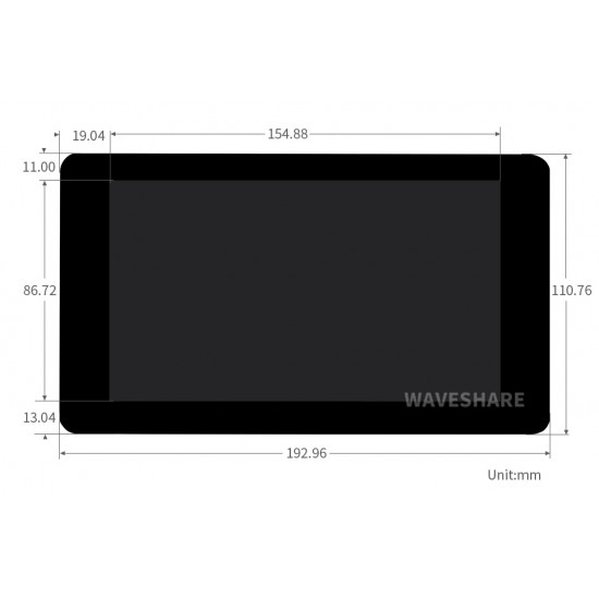7inch Capacitive Touch IPS Display for Raspberry Pi, DSI Interface, 1024×600 . 7inch DSI LCD (C)