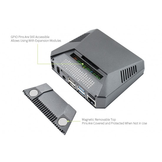 Argon ONE V2: Premium Aluminum Case for Raspberry Pi 4 with Shutdown Power Button, Full Sized HDMI