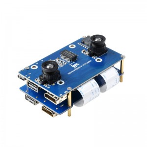 Binocular Camera Base Board Designed for Raspberry Pi Compute Module 4, Expander Included