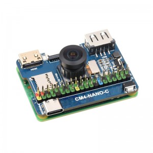 Nano Base Board (C) for Raspberry Pi Compute Module 4, Same Size as the CM4, Onboard 8MP Camera Nano Base Board (C) for Raspberry Pi Compute Module 4, Same Size as the CM4, Onboard 8MP Camera