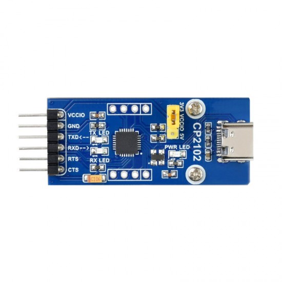 CP2102 USB UART Board (Type C), USB To UART (TTL) Communication Module, USB-C Connector