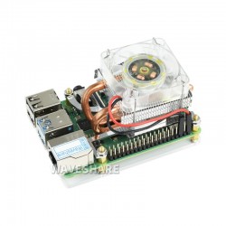 Low-Profile ICE Tower Cooling Fan for Raspberry Pi 4B/3B+/3B, Super Heat Dissipation