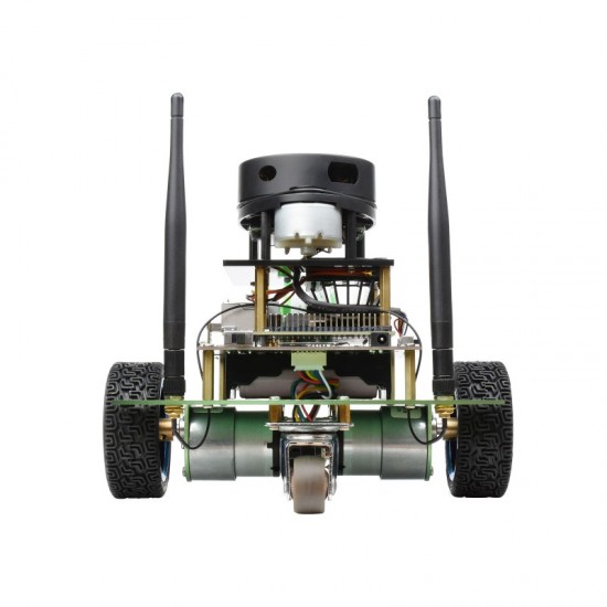 JetBot Professional Version ROS AI Kit Accessories, Dual Controllers AI Robot, Lidar Mapping, Vision Processing