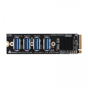 M.2 to PCIe 4-Ch Expander, Using With PCIe X1 to PCIe X16 Expander