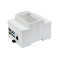 DIN Rail ABS Case for Raspberry Pi 4, Large Inner Space, Injection Moduling