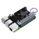 Dedicated All-In-One aluminum alloy cooling fan for Raspberry Pi 4B, PWM speed adjustment, better cooling