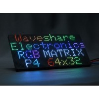 P4 Indoor RGB Full-Color LED Matrix Panel, 4mm Pitch, 64×32 Pixels, Adjustable Brightness 256mm*128mm