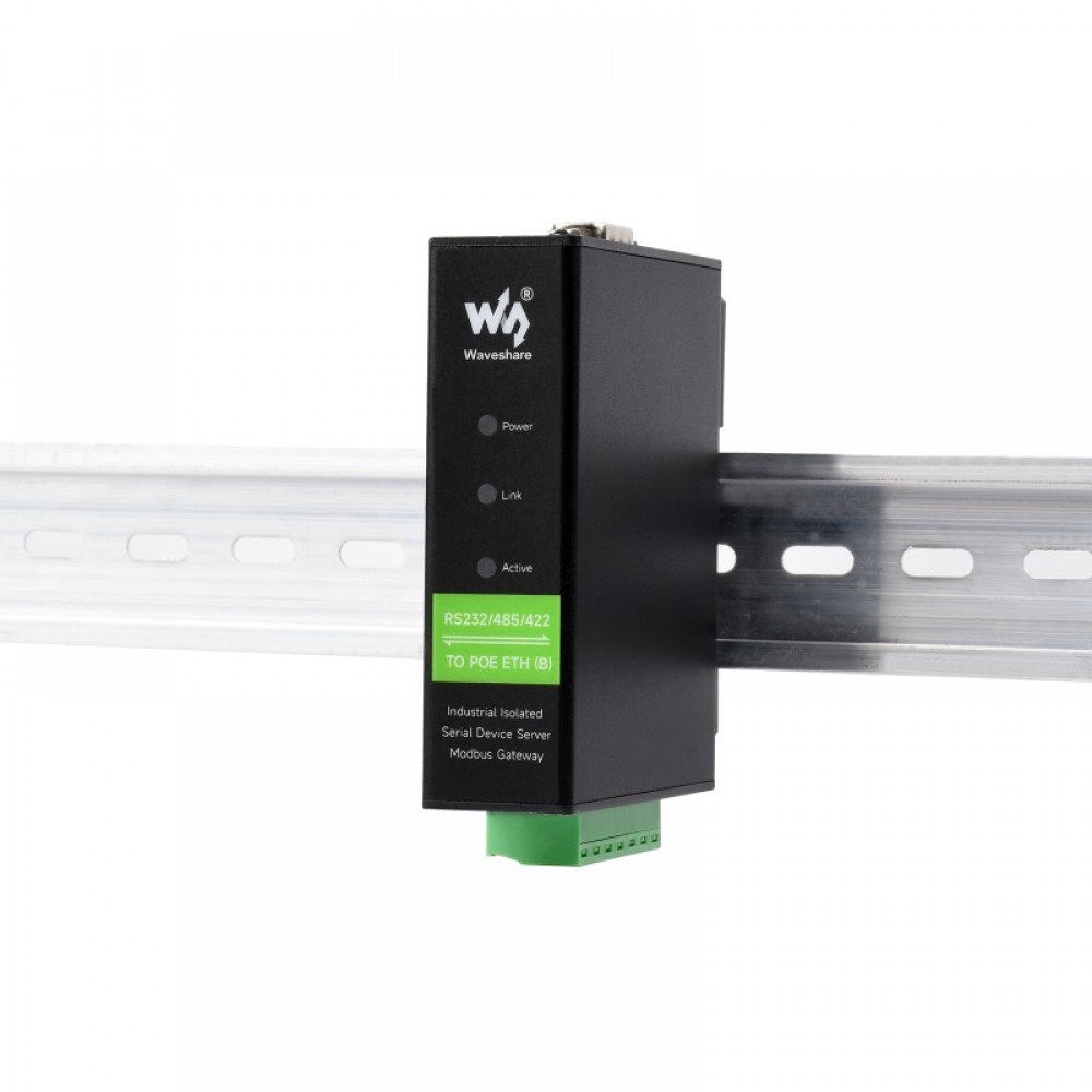 Rail350vip Module Buy Waveshare Rail-Mount Serial Server, RS232/485/422 to RJ45 Ethernet ...