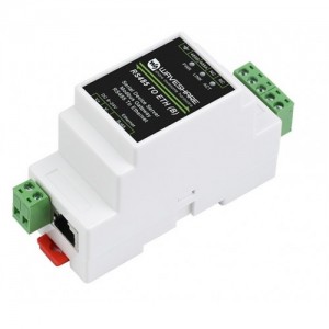 Waveshare Industrial Serial Server, RS485 to RJ45 Ethernet, TCP/IP to Serial, Rail-Mount Support, Modbus Gateway, MQTT/ JSON Support