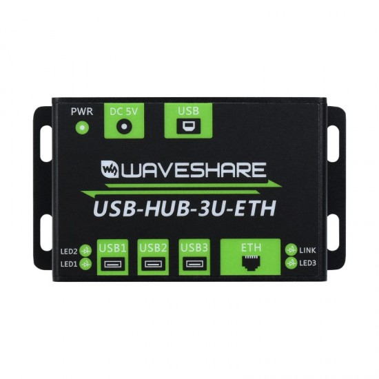 Industrial Grade Multifunctional USB HUB, Extending 3x USB ports + 100M Ethernet Port without Power Supply