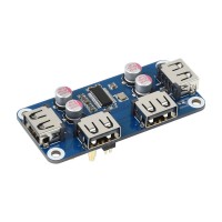 Waveshare USB HUB HAT (B) for Raspberry Pi Series, 4x USB 2.0 Ports