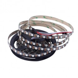 5 Meter Reel - NeoPixel WS2812B Addressable LED Strip - 60 led/mtr - Black PCB - IP20