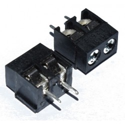 Screw Terminal Block - 2 Pin Wire to Board Connector, 5mm Pitch - 126-2 - BLACK Screw Terminal Block - 2 Pin Wire to Board Connector, 5mm Pitch - 126-2 - BLACK
