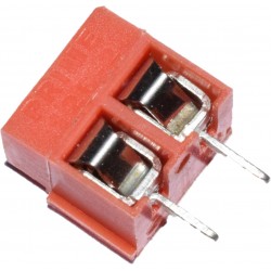Screw Terminal Block - 2 Pin Wire to Board Connector, 5mm Pitch - 126-2 - RED Screw Terminal Block - 2 Pin Wire to Board Connector, 5mm Pitch - 126-2 - RED