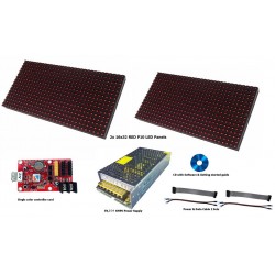 P10 Outdoor LED Display DIY Starter Kit - 64x16 Pixels - Single Color