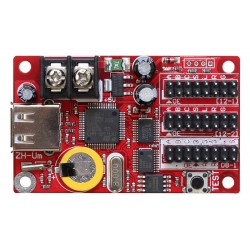 LED Display Controller Card - Single/ Double Color - 2x HUB12 - HUB08 - 16*1024 Points - U-Disk  - P10 LED controller
