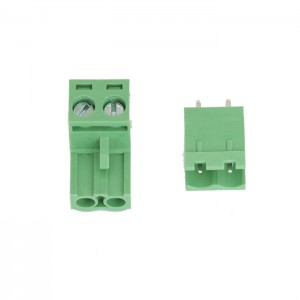 Plug In Type Screw Terminal Connector - 2 Pin - 5.08mm Pitch - Set of M+F - Straight Male Connector