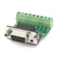 RS232 DB9 to Screw Terminal Adaptor Module - DB9 Female Breakout