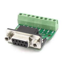 RS232 DB9 to Screw Terminal Adaptor Module - DB9 Female Breakout