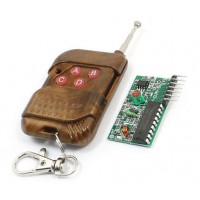 PT2272 - 4 CH RF Remote Control - Transmitter Receiver Pair - Momentary 