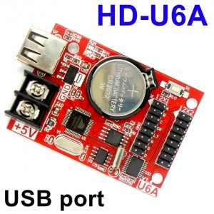 LED Controller Card - 32*320 - Single Color - 2x HUB12 - USB Disk LED Controller Card - 32*320 - Single Color - 2x HUB12 - USB Disk