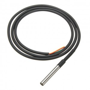 DS18B20 Temperature Sensor Probe -55 to +125℃ 1 Meter Cable DS18B20 Temperature Sensor Probe -55 to +125℃ 1 Meter Cable