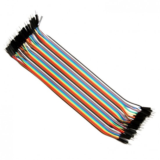 Male to Male Jumper Wires - 20cm Length - 2.54mm - Set of 40