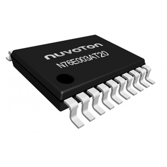 N76E003AT20 1T 8051 Core Microcontroller 16MHz 12 bit ADC  2x UART  TSSOP20 