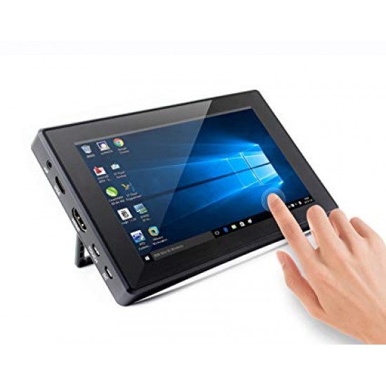 Waveshare 7inch Capacitive Touch Screen LCD (H) with Case, 1024×600, HDMI, IPS, Various Systems Support
