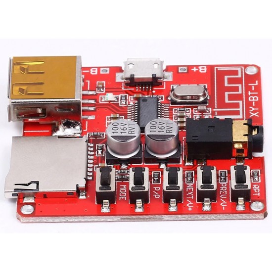 3.7 5V Bluetooth Audio Receiver Board - Optional USB and TF card Playback - Lossless Decoder