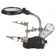 TE-801 Helping Hand Tool  - 3.5x 12x LED Illuminated Magnifier - Soldering Iron Stand - Flexible Neck