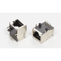 RJ45 - 8P8C Modular Socket Right Angle - Ethernet LAN Connector - 18mm (L) x 13mm (H)